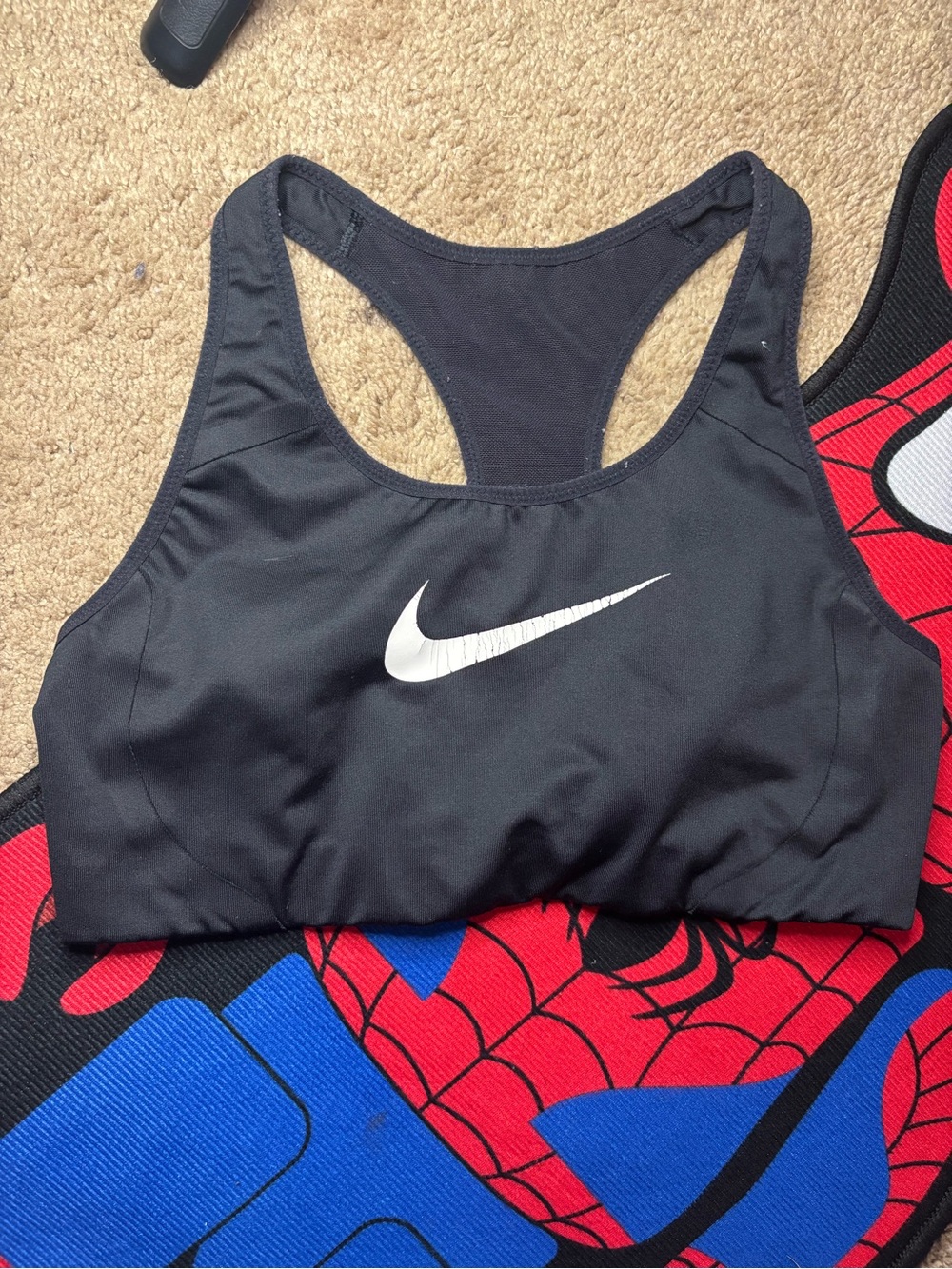 Nike Black Bikini Top with White Swoosh